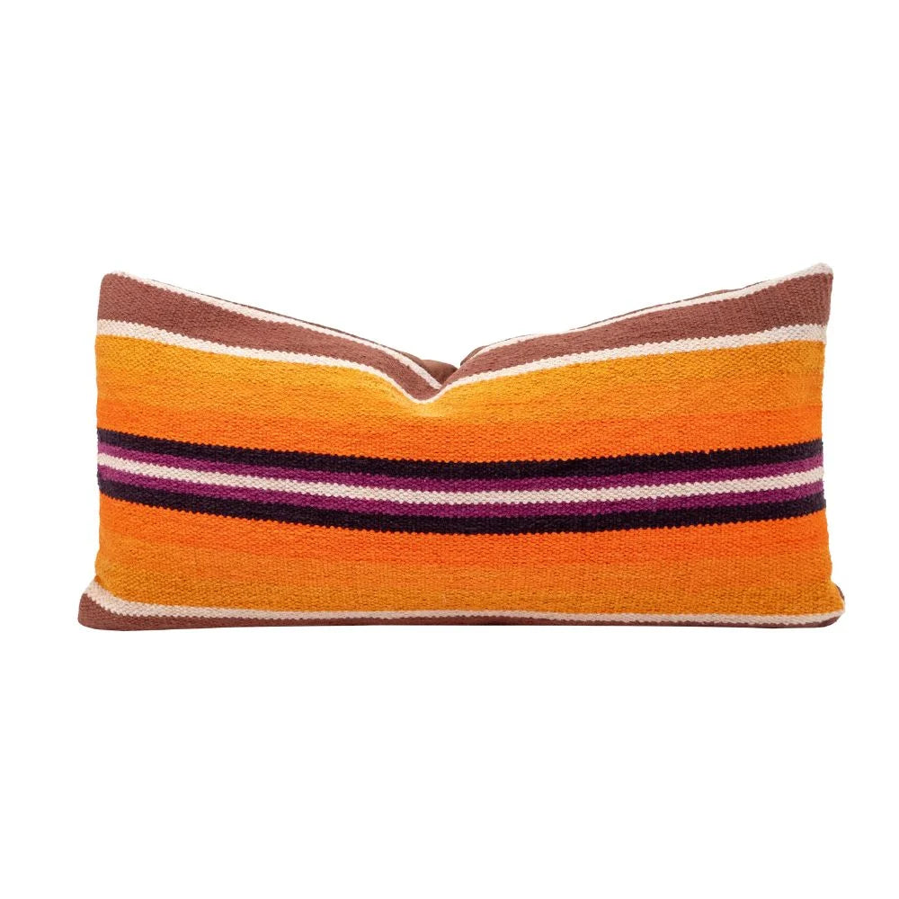 Coussin à rayures colorées 30x60 cm