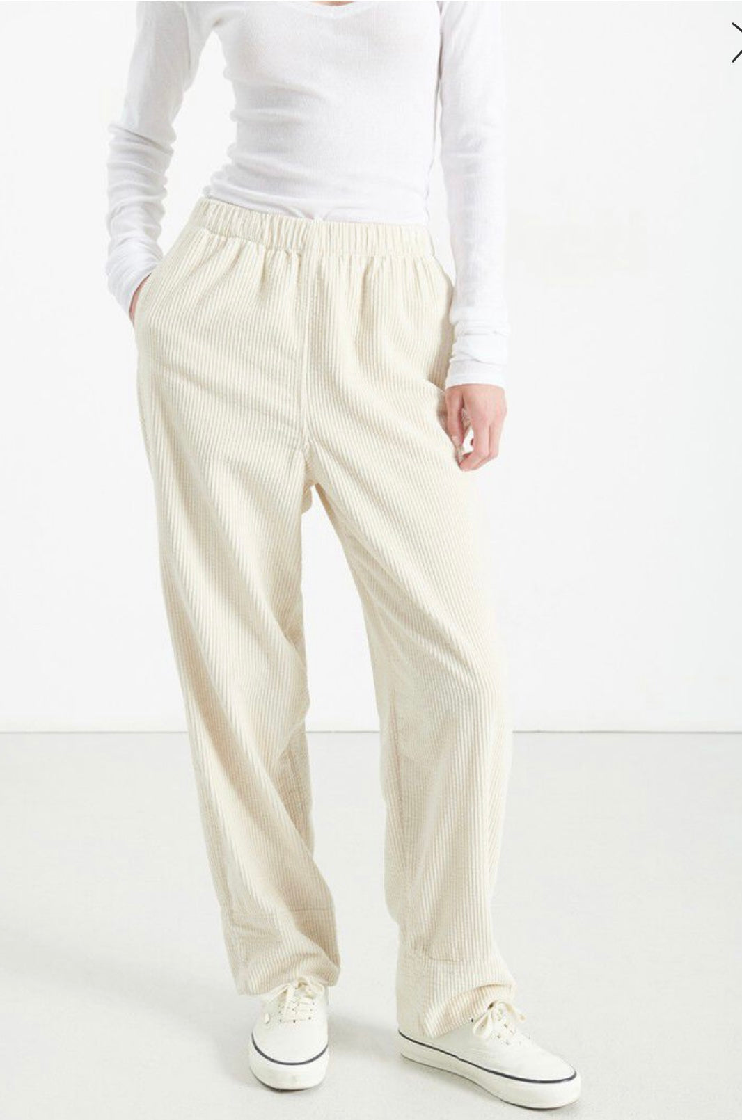 Pantalon velours Padow Écru