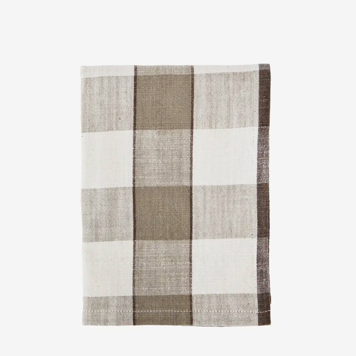 Torchon à carreaux Taupe